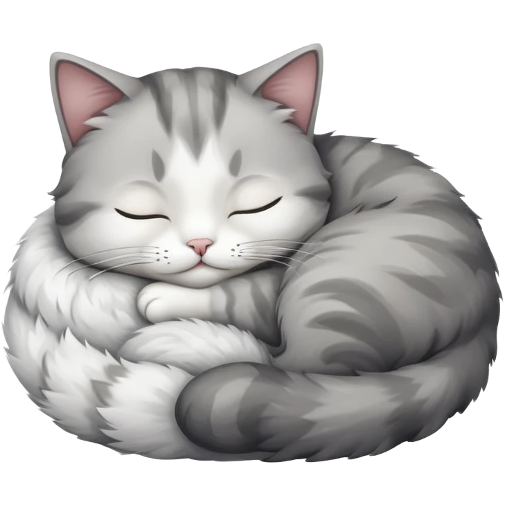 cat sleeping peacefully emoji