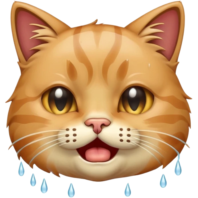 cat crying sobbing face emoji