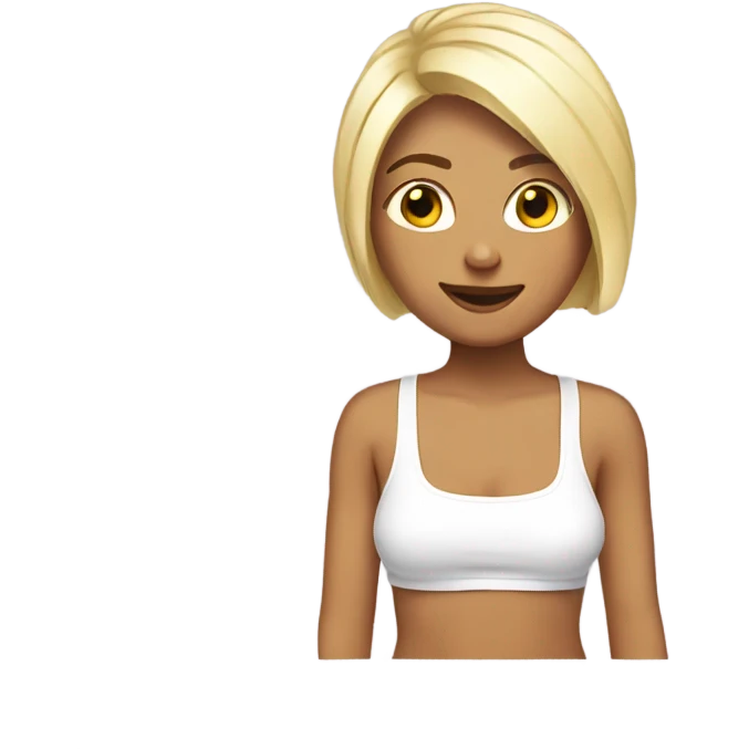 white strappy tank top emoji