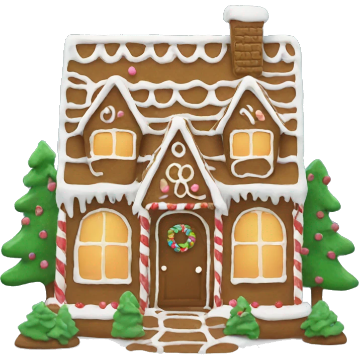 aesthetic gingerbread house  emoji