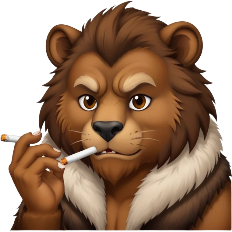 Beast smoking a cigarette  emoji