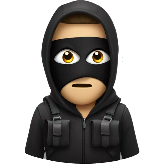 robber with black bag on shoulder emoji