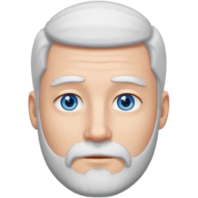 모자를 쓰지 않은 흰수염 젊은 청년 emoji