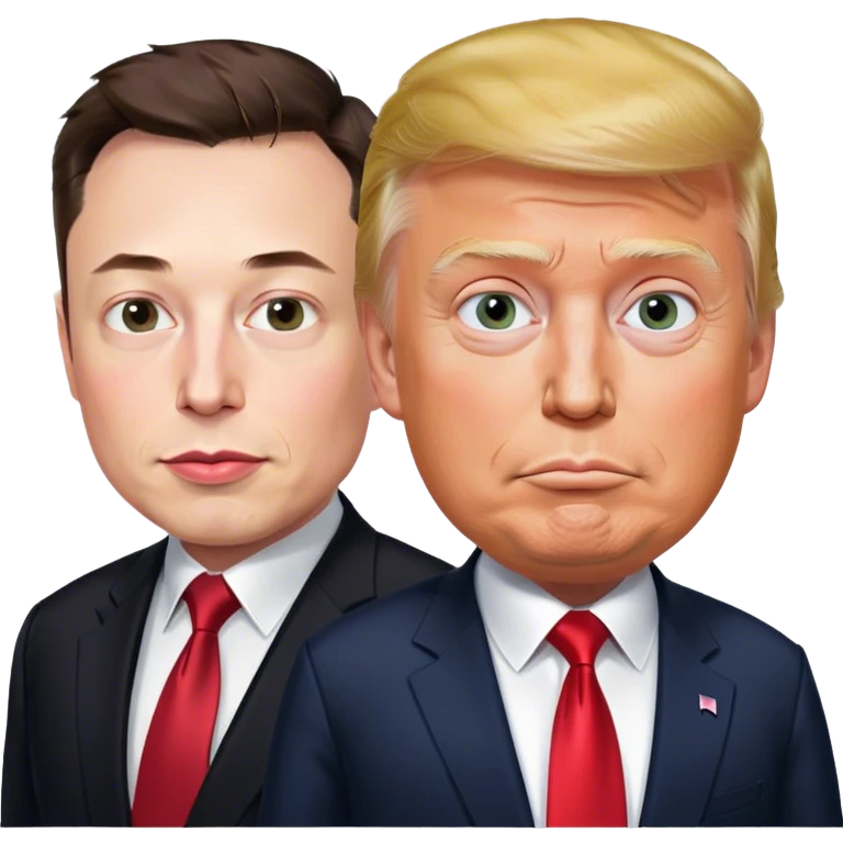 Elon Musk and Donald Trump  emoji