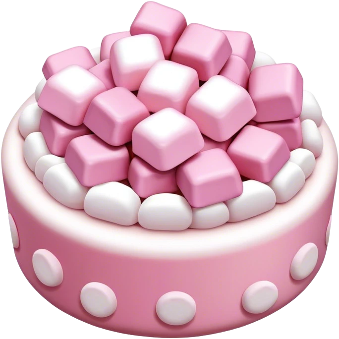 Cioccolata rosa con sopra Marshmallow emoji