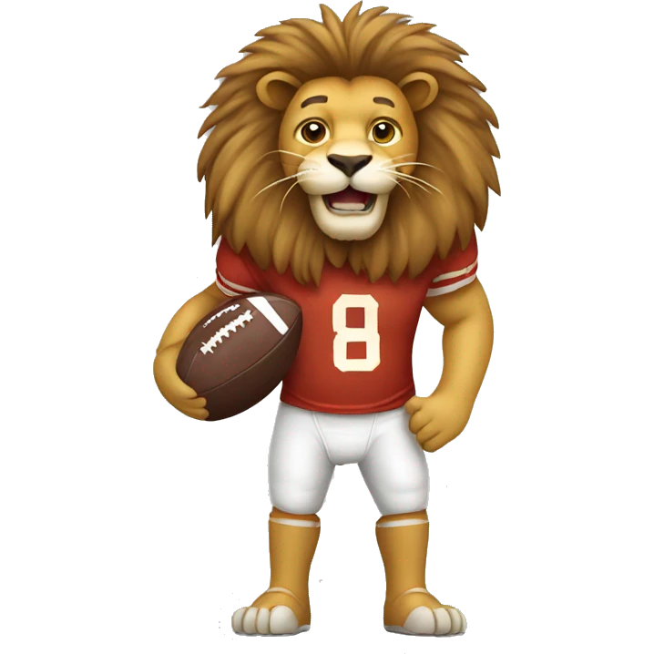 lion holding a football  emoji