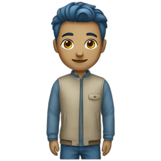 Designer blue emoji