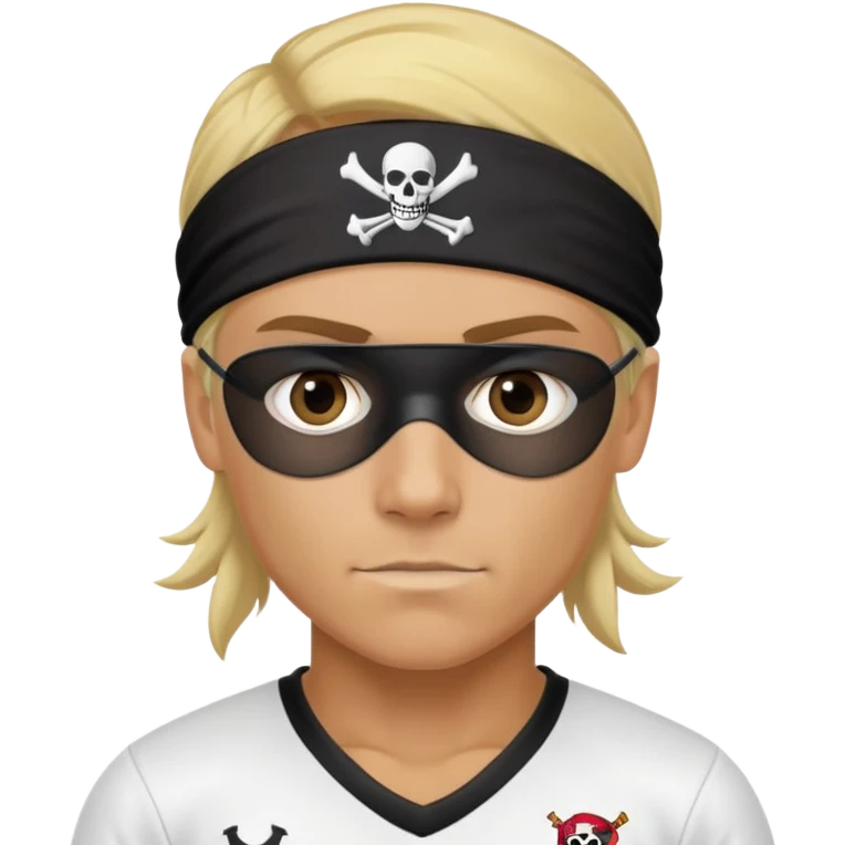 Pirate blonde soccer player  emoji
