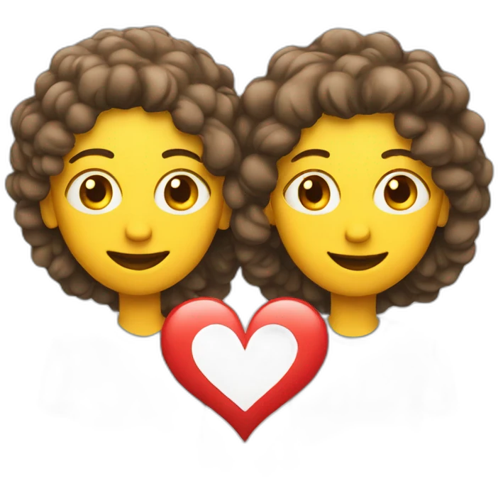 Coeur avec deux personnes emoji