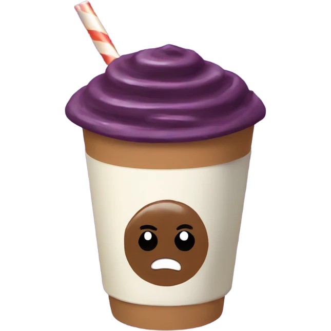 acai in a takeaway cup with nutella  emoji