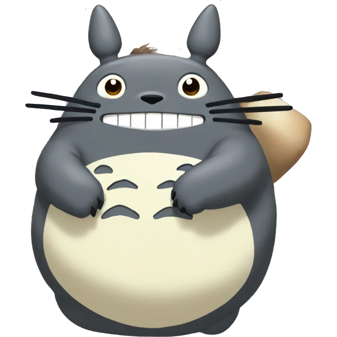 totoro side runing emoji