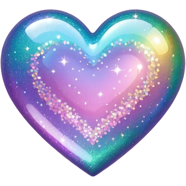 glitter heart  emoji