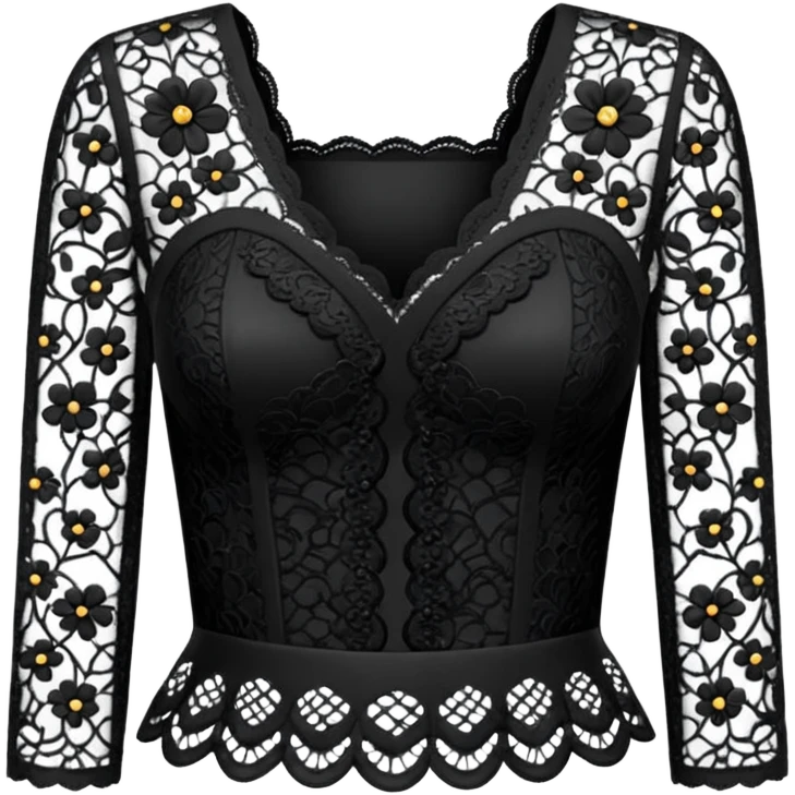 black Lace Clothing emoji