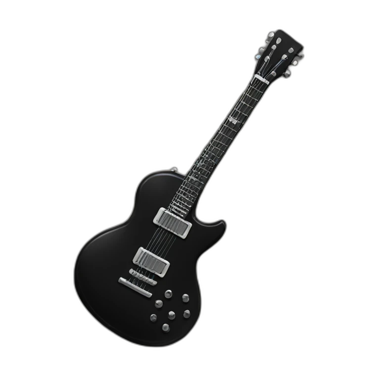 Black guitar  emoji