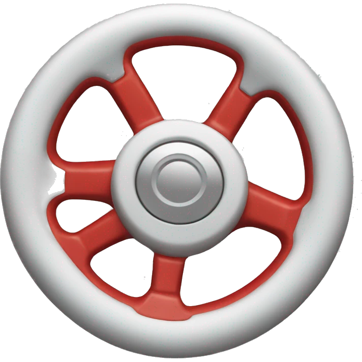 red racing steering wheel emoji