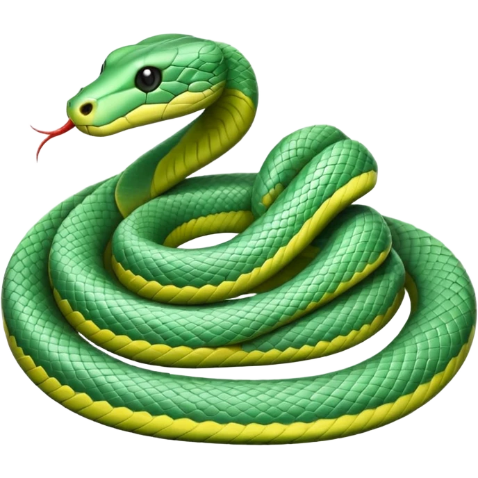 Pastel green snake emoji