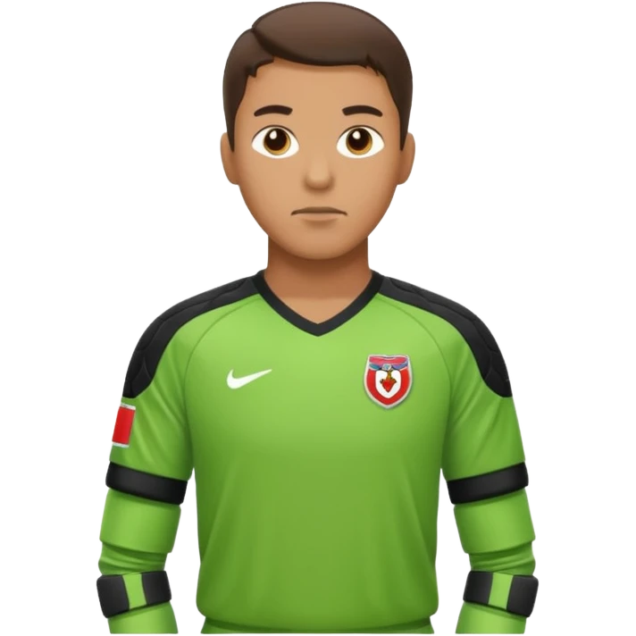 soccer goalkeeper standing ready for a penalty emoji