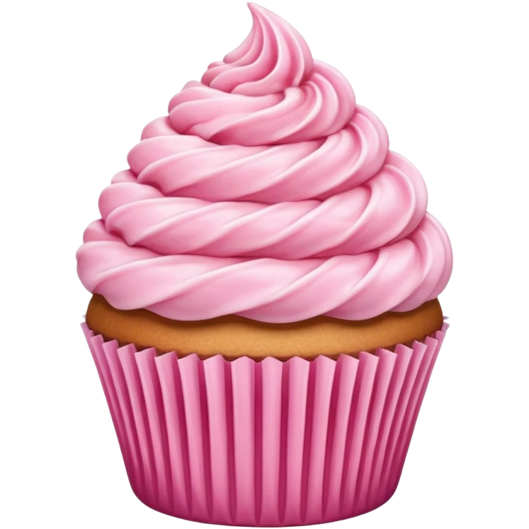 Cupcake with pink icing emoji