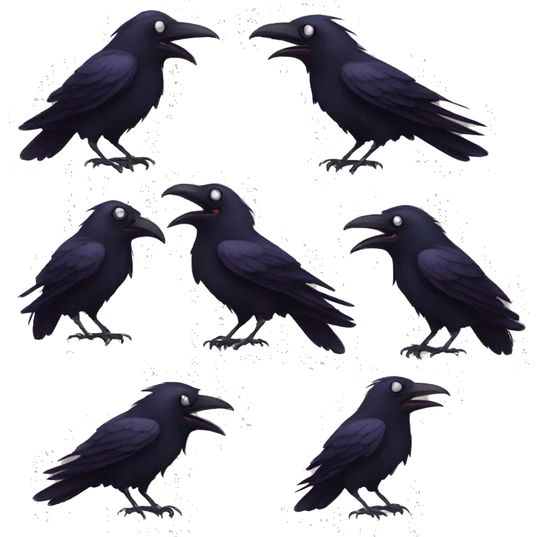 cute evil raven emoji