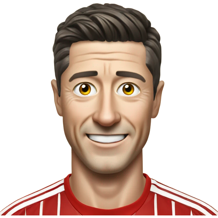 robert lewandowski con motivos navideños emoji