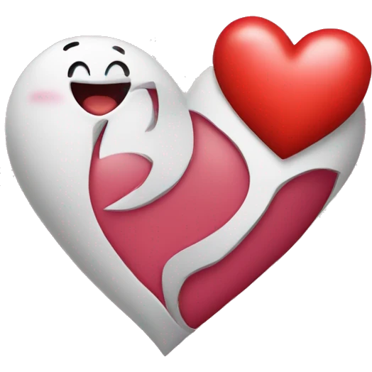 heart in love K + V emoji