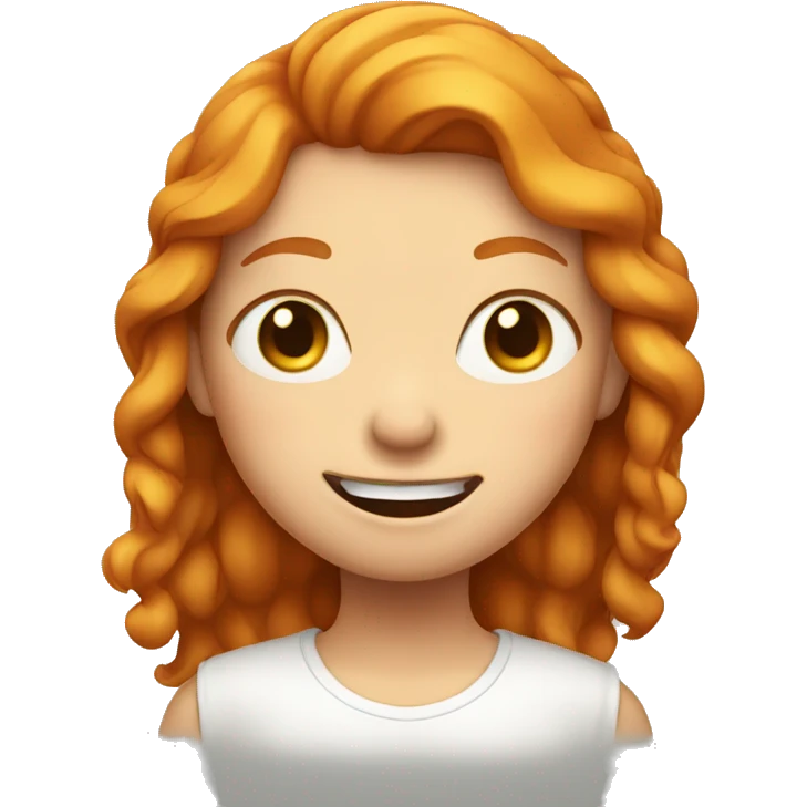 Ginger girl winking  emoji