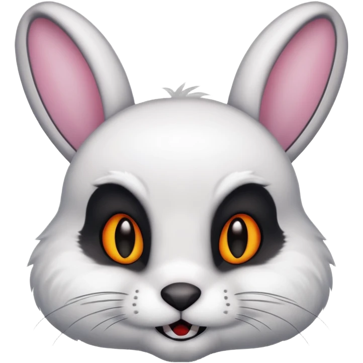 A bunny with a evil smile emoji