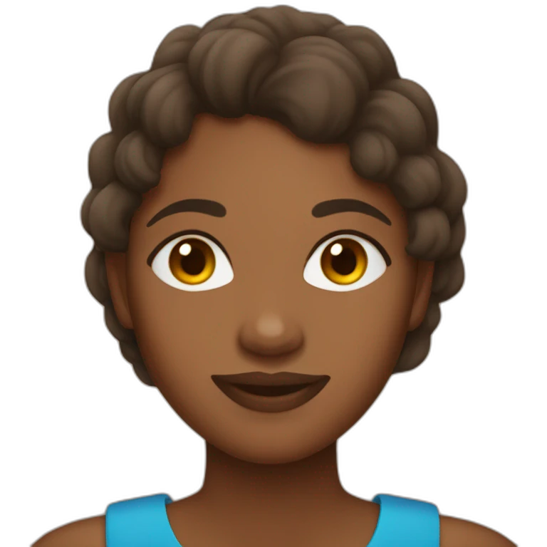 Brown haïr Duolingo women emoji
