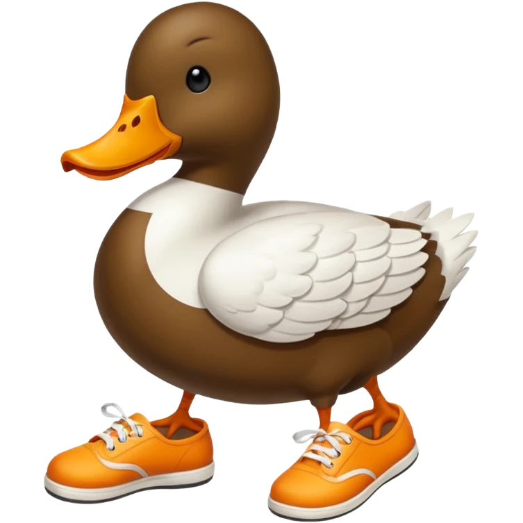 Un pato con tenis emoji