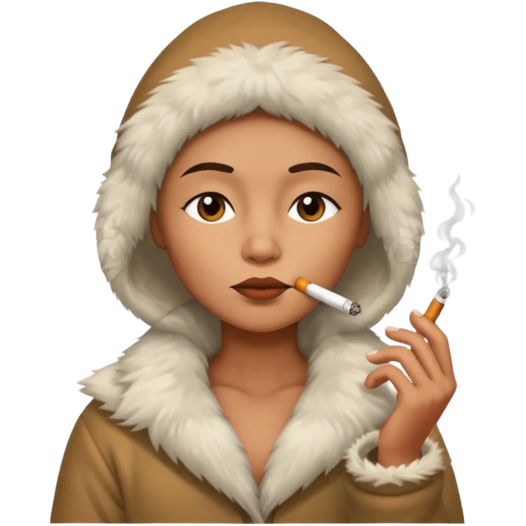 A Eskimo smoking a cigarette  emoji