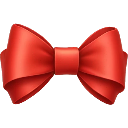 Red bow emoji