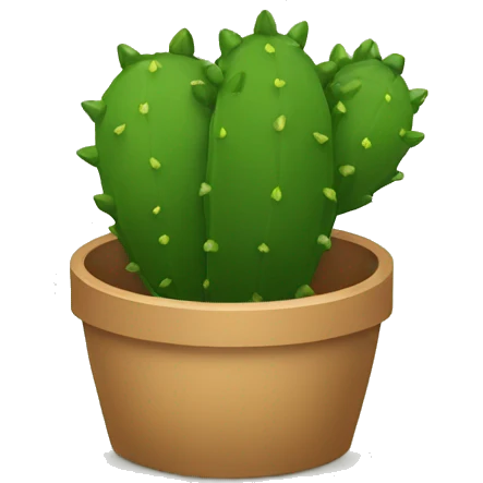 round Nopal without pot emoji