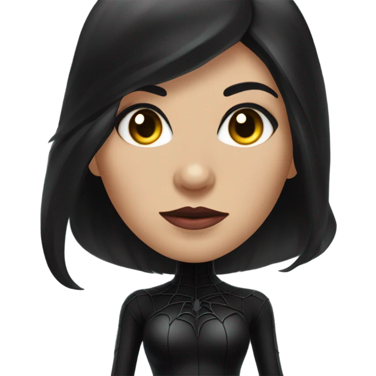 Head black widow woman emoji
