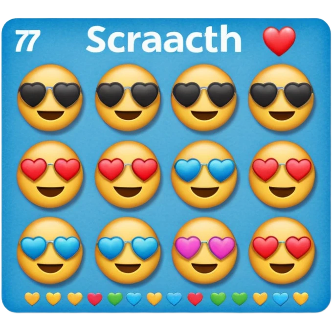 make a 7 emoji for a scratch card emoji