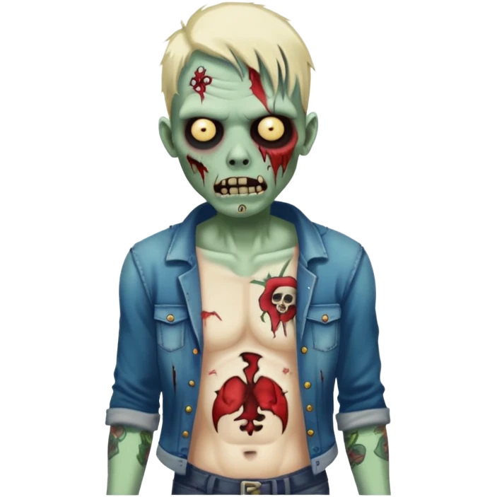 zombie with tattoo emoji