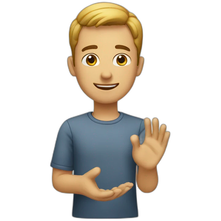 man giving tip emoji