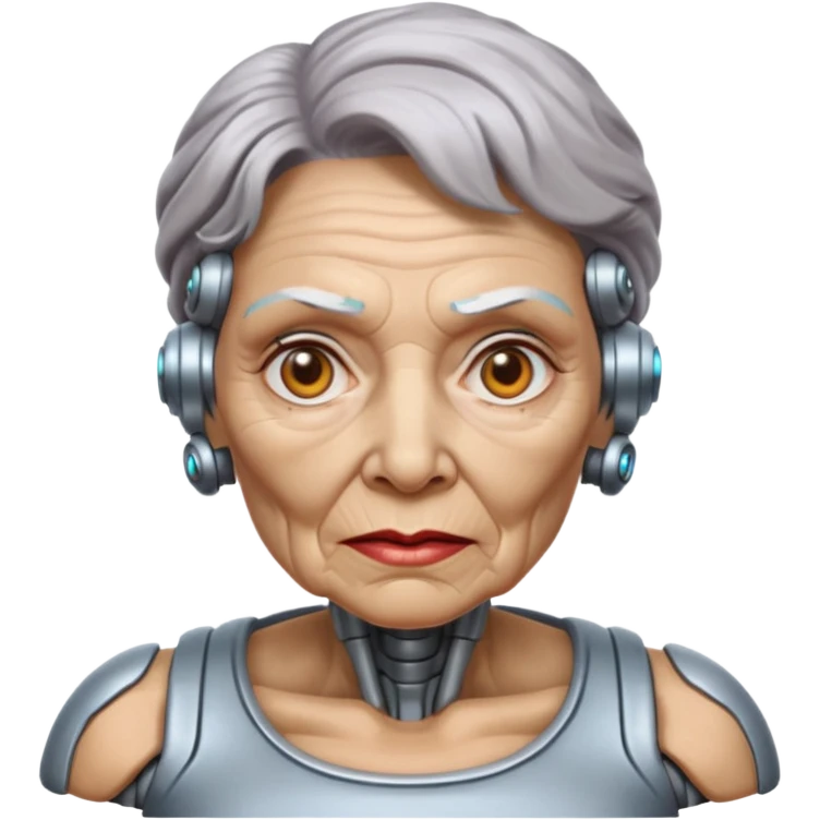 cyborg grandma emoji