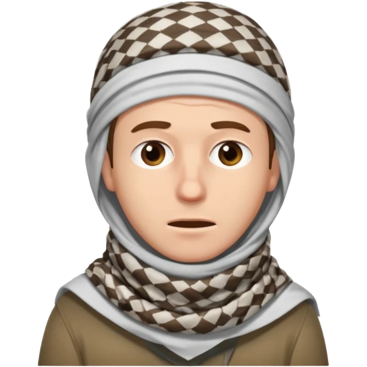 Sore throat for white brown hair guy
No fever - keffieh palestinian emoji