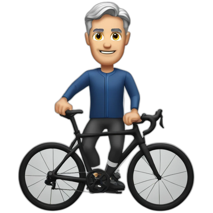 Jerome Powell riding road bike emoji