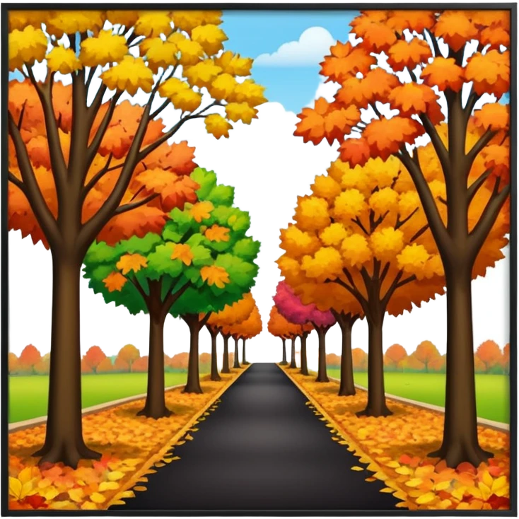 park in autumn emoji