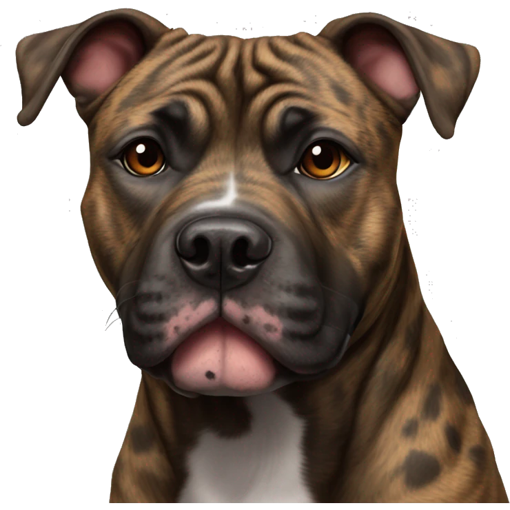 Staffy x bull mastiff brindle emoji