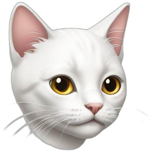 Cat white emoji