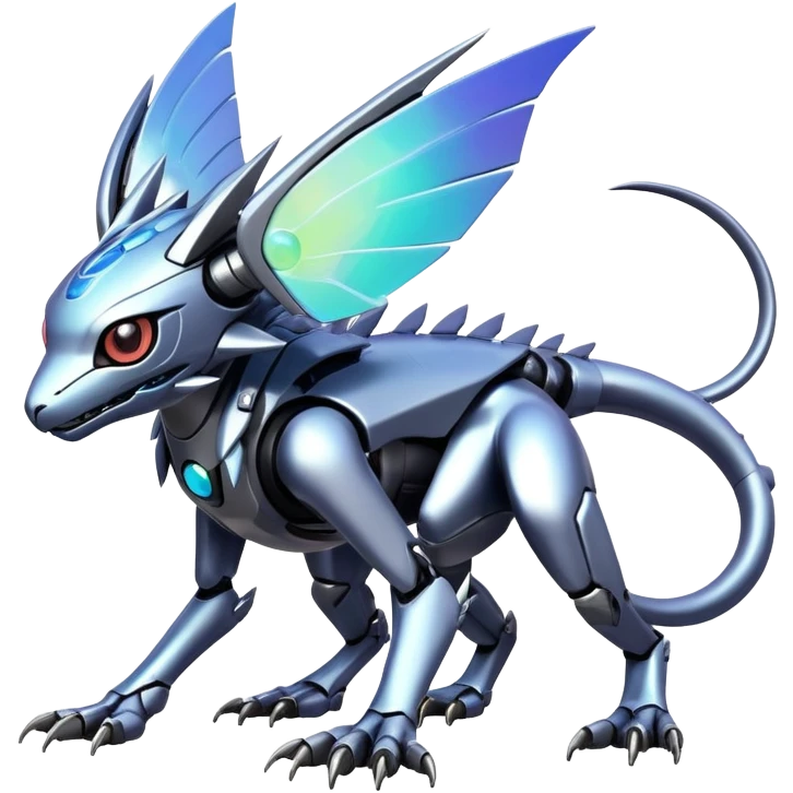  exotic futuristic modern cyber-Fakémon-Digimon-Trico-creature emoji