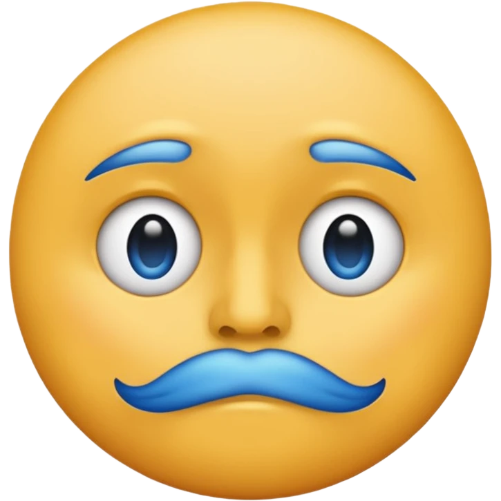 shushing face emoji with blue accents, no text emoji