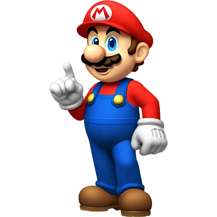  super Mario pointing down emoji