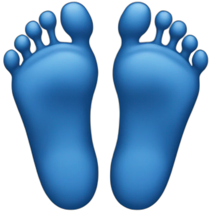 hairy and blue feet toe  emoji