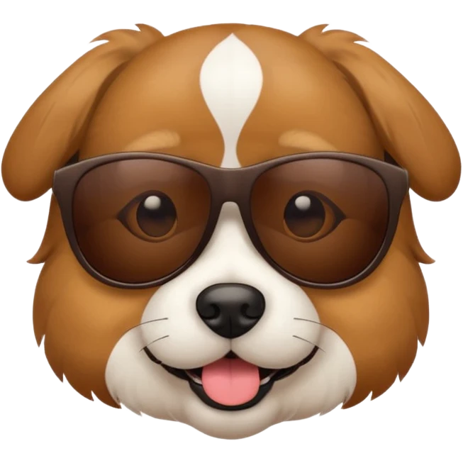 Dog wearing sunglasses emoji