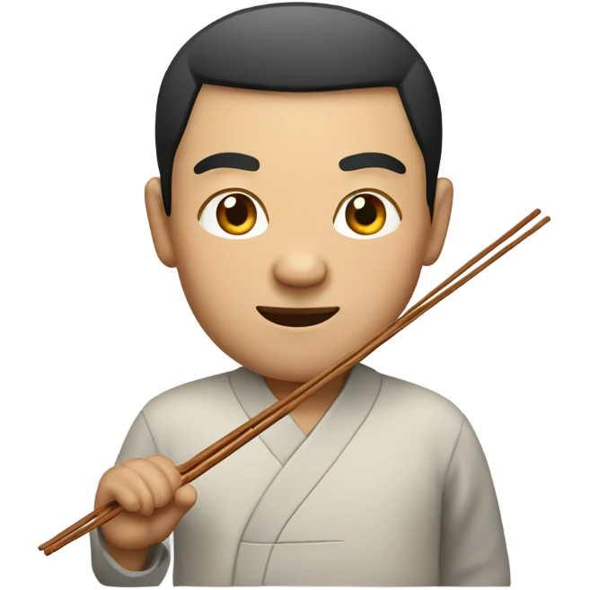 a chinese man with chopsticks emoji
