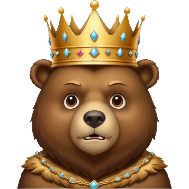 Bear wearing a King's crown emoji