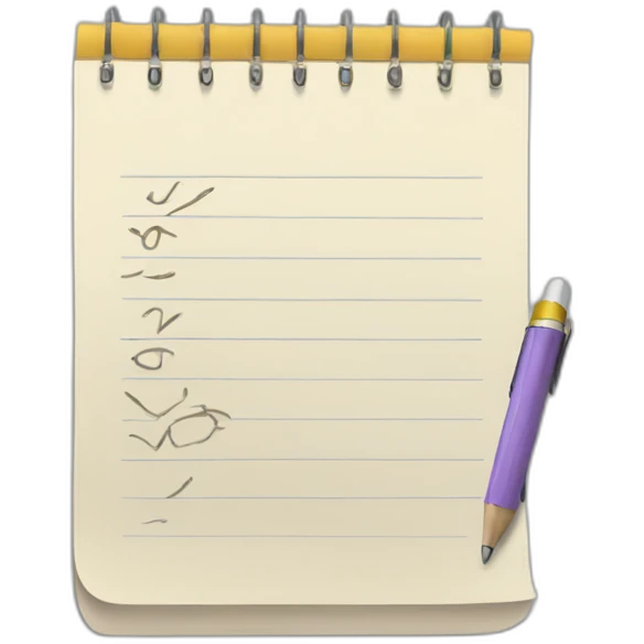 writing in notepad emoji